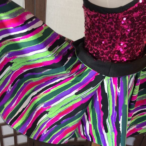 Neon dance costume Revolution Let's Go Girls Dance Costume Sz XLC/style# RC17100 - Picture 16 of 16
